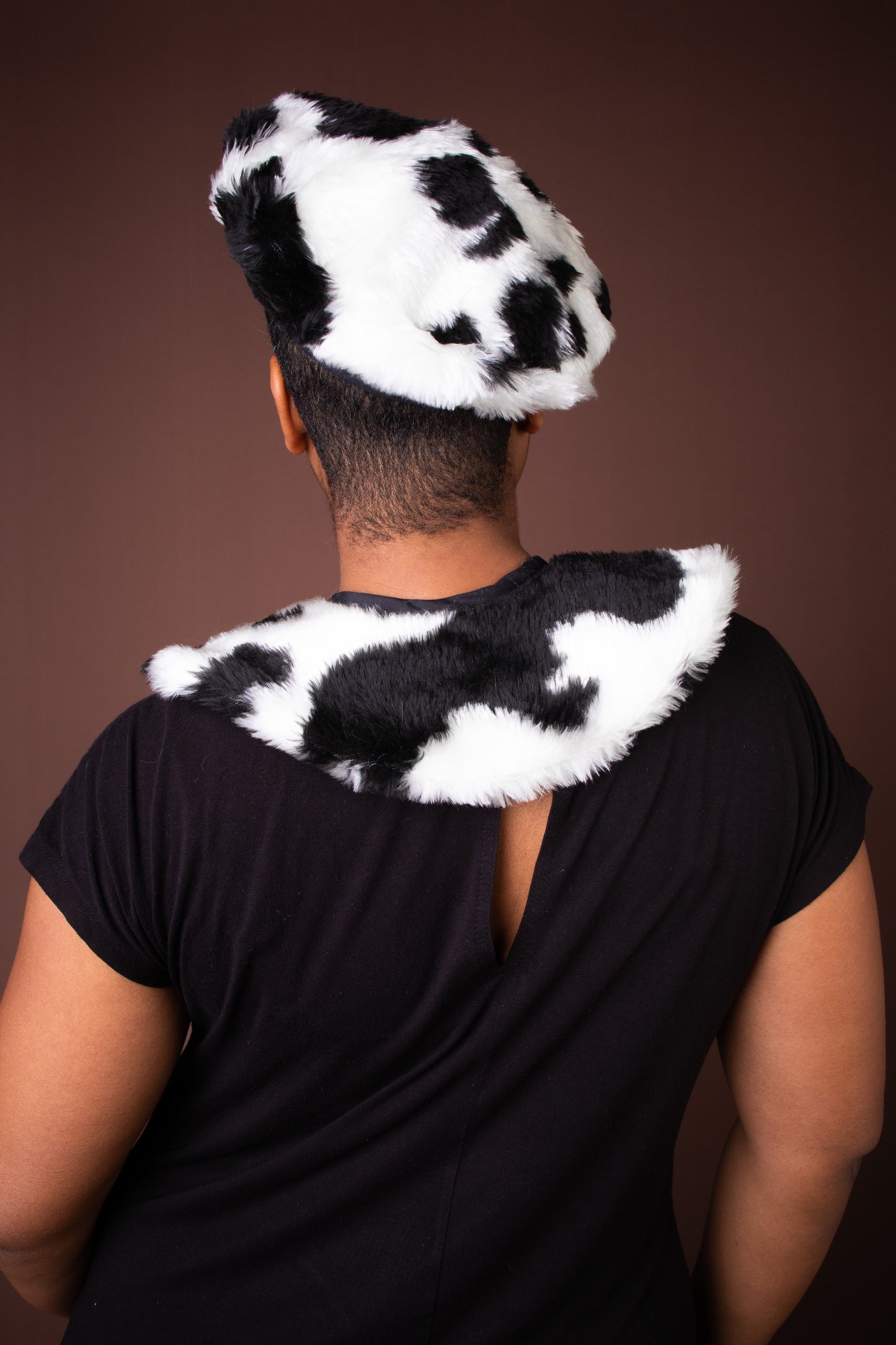 Cow Print Beret