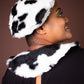 Cow Print Beret