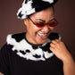 Cow Print Beret